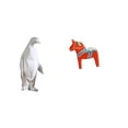 thumbnail image 1 of Escultura de resina de pingüino, adorno coleccionable para inauguración de la casa, estantería, dormitorio, oficina, entrada, armario, decoración del, 1 of 8