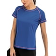 thumbnail image 5 of Women Sports Fitness Short Sleeve Quick Dry Gym Athletic Running T-Shirt Activewear, 5 of 6
