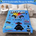 thumbnail image 4 of Gaming Blanket for Kids Teens 50"x40", Soft Fleece Gamer Throw Blankets for Boys, Comfy Throws for Couch Sofa Bed, Cute Fun Pattern, Cozy Warm Quilt Blanket for Teenagers Kids, Birthday Gifts, 4 of 6