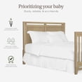 thumbnail image 3 of Evolur Evolur Convertible Crib Wooden Full Size Bed Rail, Alpine Oak, 3 of 6