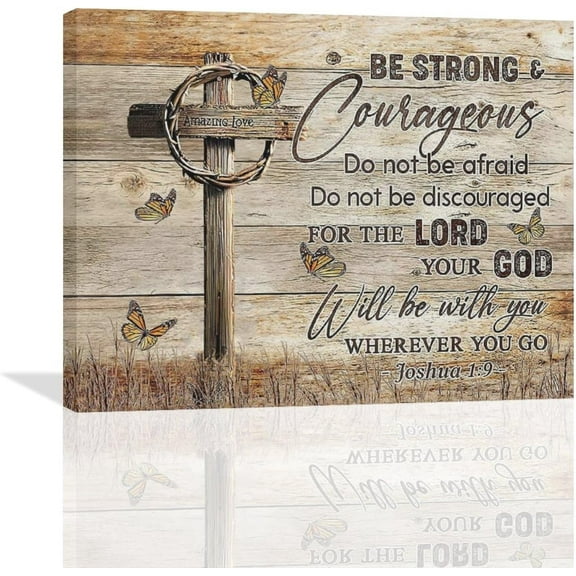 Farmhouse Floral Wall Art, Rustic Canvas Painting for Bathroom Decor, 16'x20' Framed Artwork