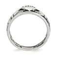 thumbnail image 2 of Sterling Silver & Rhodium Antiqued Claddagh Ring - Size 7, 2 of 3