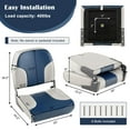 thumbnail image 3 of Costway 2-Piece Folding Boat Seat Set with Sponge Padding & Aluminum Hinges Low Back, 3 of 10