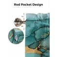 thumbnail image 7 of Curtain Valance for Windows,Teal Gradient Marble Gold Foil Kitchen Valances Rod Pocket Short Curtains,Abstract Ink Art Window Treatment Panel for Bedroom Bathroom 54"x18", 7 of 7