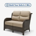thumbnail image 6 of Hillga Wicker Outdoor Loveseat Sofa with Cushions for Backyard,Beige, 6 of 6