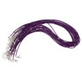 thumbnail image 4 of 20pcs 20 "collar de material cuero de Cera Que Rebordea El Cordón de de Cierre de Langosta - Púrpura Fernando Collar de cadena de cordón de cera, 4 of 7