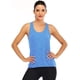 thumbnail image 2 of Camiseta de yoga con espalda abierta para mujer, ropa de entrenamiento con espalda cruzada, camisetas sin mangas con espalda cruzada oso de fresa  vestir, 2 of 4