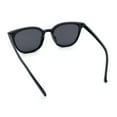thumbnail image 7 of Womens Minimal Horn Rim Classy Boyfriend Normcore Plastic Sunglasses All Black, 7 of 7