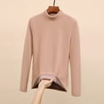 thumbnail image 3 of Mepaouo Women's Thermal Shirts Fleece Lined Turtleneck Long Sleeve Base Layer Tops Blouse(Pink,2XL), 3 of 6