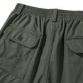 thumbnail image 3 of BXINGOHAI Cargo Pants for Men Multi Pockets Work Pants Solid Elastic Waist Cotton Pants Outdoor Daily Lounge Hiking Pants Fall Savings Green,L, 3 of 5