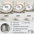thumbnail image 4 of Designart "Infinite Ivory Seashell Spiral" Nautilus White Large Square Mirror - Square Bedroom Mirror Printed Wall Decor - Modern Square Printed Wall Mirror Art, 4 of 5