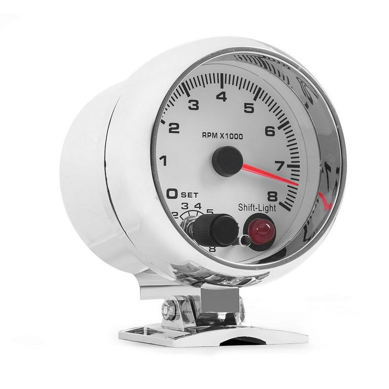 Dyno Racing 3.75'' Racing Tachometer Gauge Tacho Meter 7 Color LED Shift  Light 0-8000 RPM