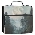 thumbnail image 5 of FORMRS Zipper Binder with Shoulder Strap 2-inch Ring 500 Sheet Capacity File Bag, Moon and House, 5 of 5