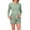 Green, variant on Taqqpue Women's Maternity 2 Piece Outfits Set Long Sleeve Striped Solid Loose T Shirt and Shorts Pregnancy Lounge Set