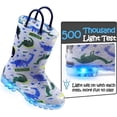 thumbnail image 6 of Kushyshoo Toddler Boys Light Up Rain Boots Kids Dinosaur World Rain Boots with Handles 3M, 6 of 6