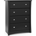 thumbnail image 1 of Storkcraft Crescent 4 Drawer Chest (Pebble Gray) – GREENGUARD Gold Certified, Dresser For Nursery, 4 Drawer Dresser, Kids Dresser, Nursery Dresser Drawer Organizer, Chest of Drawers, 1 of 8