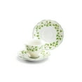 thumbnail image 2 of Grace Teaware Shamrock Fine Porcelain Footed Tea Cup and Saucer, Multicolor, 2 of 5