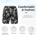 thumbnail image 5 of Lsque Mens Swim Trunks Hand Drawn Snake Pattern - Bathing Suit Compression Liner - Beach Swim Shorts Swimwear - (S-3XL) - Stretch Quick Dry -XX-Large, 5 of 9