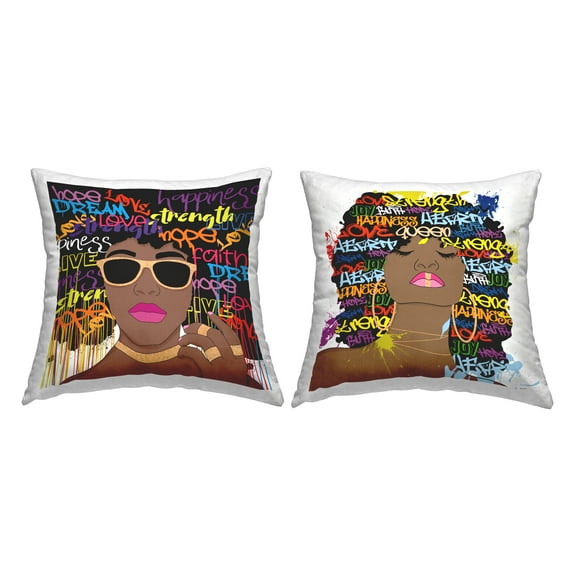 Stupell Industries Urban Inspirational Girls Decorative Printed Throw Pillow, 18 x 18