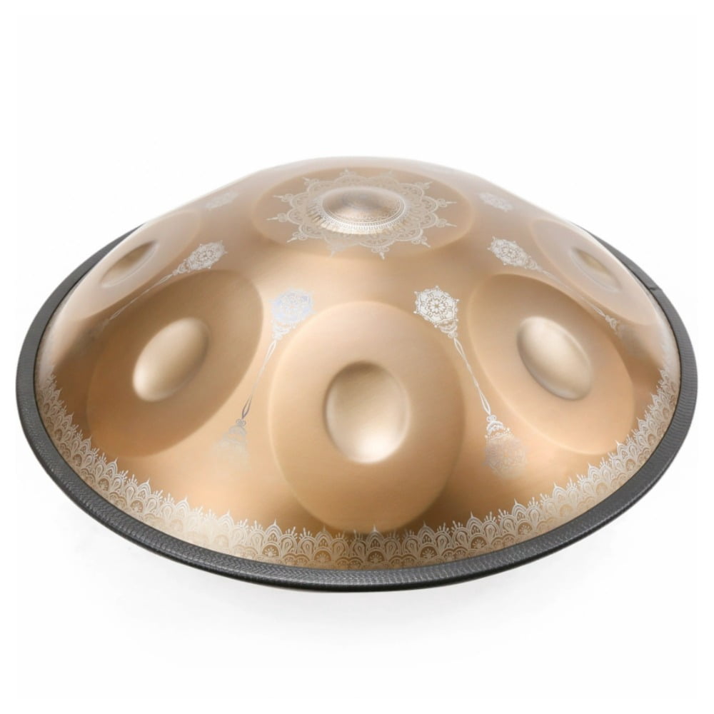 10 Notes Mandala Pattern Gold Handpan Drum Decorative Steel Percussion Instrument