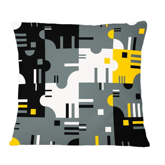 Designart Retro Abstract Design I' Mid-Century Modern Throw Pillow - 12x20