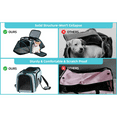 thumbnail image 2 of RUseeN Large Cat Carrier Bag, Airline Approved Pet Carrier Soft Side Pet Travel 5 Sides Open Doors 3 Sides, Cat Carrier for 2 Cats Expandable Foldable Dog Carrier with Fleece Pad, 2 of 8
