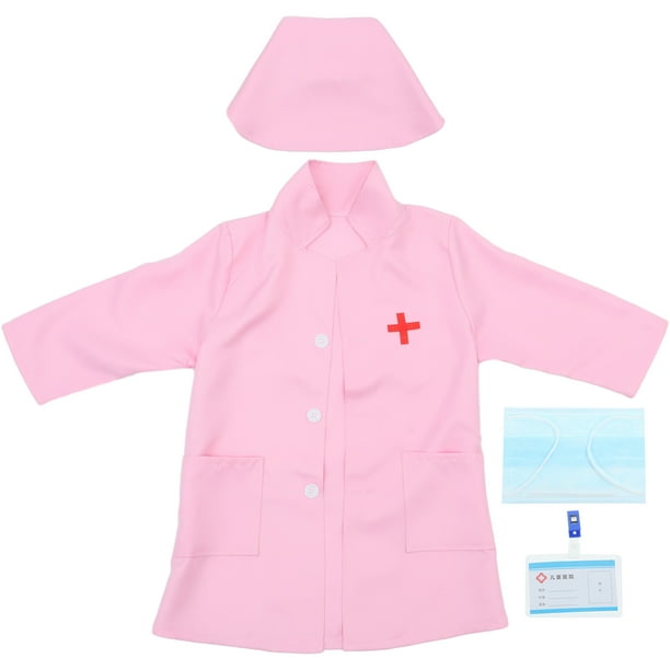 KAKOWELY 1 juego de disfraz de médico para niños, bata de médico para niños y niñas, disfraz de médico
