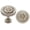 English Antique Silver/Pewter, variant on Urbanest Medallion Curtain Holdback – Elegant Drapery Tieback, Farmhouse Drapery Hardware for Stylish Window Treatments, 1 Piece, Burnt Gold
