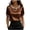 Coffee, variant on Krdevn Women Satin Pearl Collar Blouse, Short Puff Sleeve Solid Elegant Slim Fit Shirt for Office Work,Coffee
