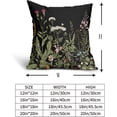 thumbnail image 5 of Spring Pillow Covers 20x20 Set of 2 Sage Green Black Floral Wild Flower Plant Vintage Botanical Print Decorative Throw Pillow Cases Outdoor Seasonal Farmhouse Decor for Sofa Couch Bed, 5 of 6
