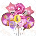 thumbnail image 3 of Globo enredado para fiesta de cumpleaños de niña, regalo, decoración del hogar, globo de látex rosa de Rapunzel de 12 pulgadas, decoración para baby shower y boda, 3 of 5