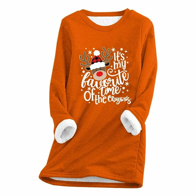 Hot6sl Women's Printed Round Neck Long Sleeved Top