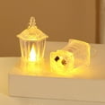 thumbnail image 6 of LED Electronic Candles, Christmas Candle Lanterns, 2pcs Vintage Crystal Transparent Flickering LED Candlesticks, Battery Operated Small Decorative Lanterns for Holiday Home Decor, 6 of 8