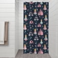 thumbnail image 2 of Dark Blue Princess Castle Night Pattern Shower Curtain 36"x72" ,Bathroom Decorative Shower Curtains Set with 12 Hooks,Modern Waterproof Washable Shower Curtain, 2 of 6