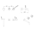 thumbnail image 5 of Wall Mounted Two Handle Bathroom Sink Faucet, 5 of 5