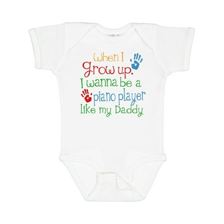

Inktastic Piano Player Like Daddy Gift Baby Boy or Baby Girl Bodysuit