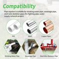 thumbnail image 5 of Professional Durable Water Pipe Clamp Universal 3/4 inch Pipe Repair Kit Iron Emergency Repair Clamp, 5 of 5
