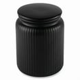 thumbnail image 2 of Ceramic Ribbed Food Storage Jar Airtight Kitchen Organizer Durable Container New, 2 of 6