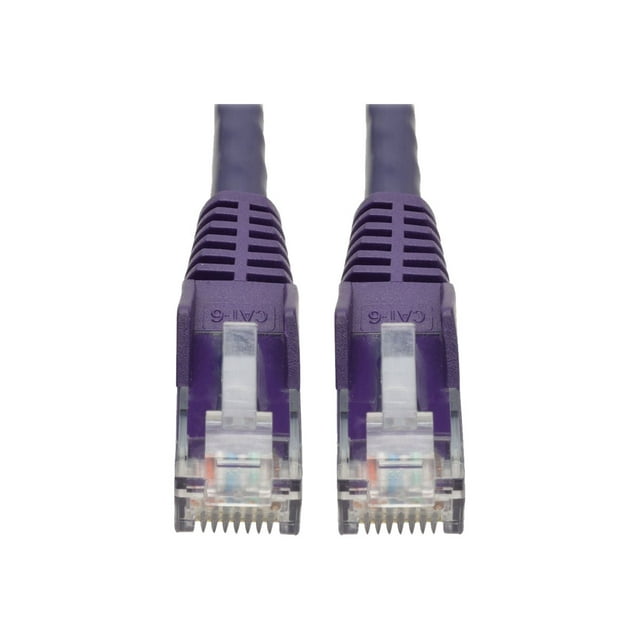 Eaton Tripp Lite Series Cat6 Gigabit Snagless Molded (UTP) Ethernet Cable (RJ45 M/M), PoE, Purple, 2 ft. (0.61 m) - Patch cable - RJ-45 (M) to RJ-45 (M) - 2 ft - UTP - CAT 6 - IEEE 802.3ab/IEEE 802.5 - molded, snagless, stranded - purple