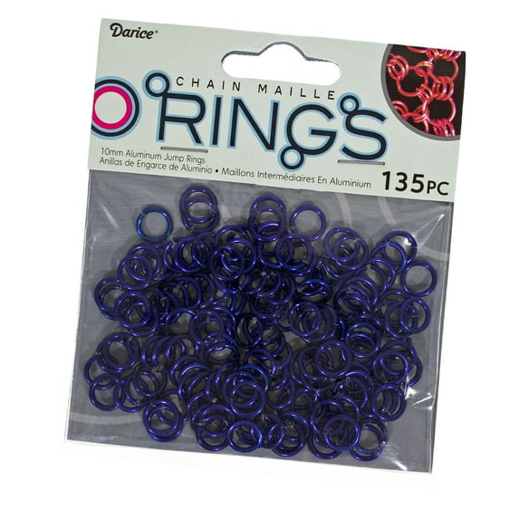 Aluminum Chain Maille Jump Rings - Connecting Loops in Multiple Colors and Sizes - Make DIY Jewelry, Accessories, Clothing, and More