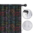 thumbnail image 4 of Blackout Kids Curtains,Black Colorful Dinosaurs Chalk Pattern Childrens Insulated Curtains Set Of 2,Bedroom Essentials,Toddler Room Decor 42"x63", 4 of 5