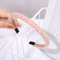 thumbnail image 2 of HSHDLDF Serre-Tête Mode Étincelant 4 Rangées Cristal Strass Perles (Rose), 2 of 7