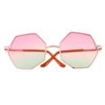 thumbnail image 1 of Gafas de terre Macarena Gafas de montura de muñeca Hexagonales Rosa y verde, 1 of 8