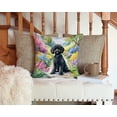 thumbnail image 3 of Black Poodle Spring Path Throw Pillow 14 in x 14 in, 3 of 4