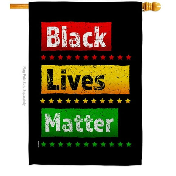 USA Decoration H170070-BO 28 x 40 in. Black Lives Matter History Double-Sided Decorative Vertical House Flags - Decoration Banner Garden Yard Gift