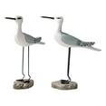 thumbnail image 3 of 2 Pieces Seagull Figurines Bird Statue Desktop Ornaments Wooden for Nautical Coastal Ocean Home Decoration, 3 of 9