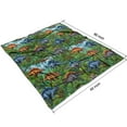 thumbnail image 4 of Colorful Dinosaurs Jungle Scene Pattern Blanket,Comfortable Soft Lamb Wool Throw Blanket,All Season,Warm Lightweight Blankets for Sofa Bed Couch Living Room Chair,50"x60", 4 of 4