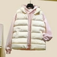 thumbnail image 2 of IROINNID Women's Puffer Vest Stand Collar Solid Color Sleeveless Warm Pocket Vest Coat Short Jacket Winter Stand-up Zipper Outerwear, White, 2 of 7