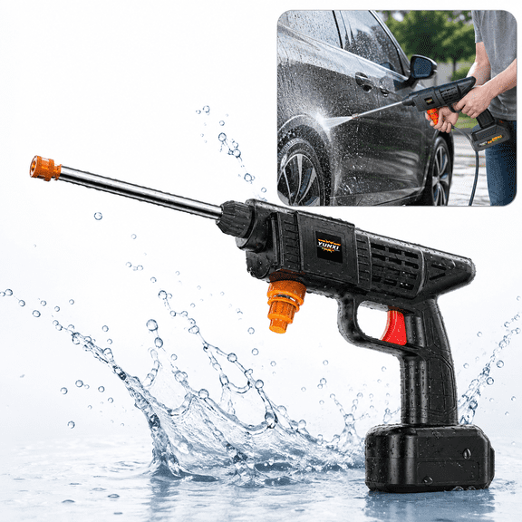 21V Cordless Pressure Washer, Portable Rechargeable High Pressure Washer with Adjustable Nozzle