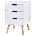 thumbnail image 2 of Costway Mesita de Noche con 3 Cajones Mesa Auxiliar con Patas Organizador para Habitación Sala de Estar 40 x 40 x 61 cm Blanco, 2 of 10